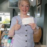Olive Haslam with her winnings