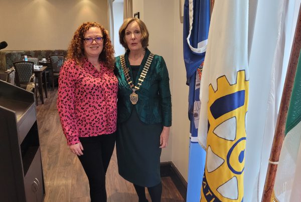 Emma, Polio Survivors Ireland and Delma Sweeney, Rotary Dublin